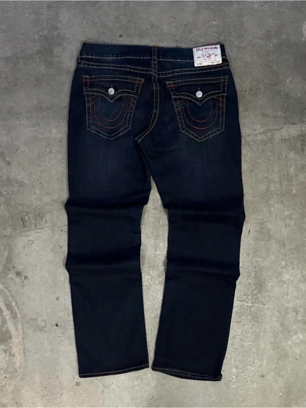 True Religion Men's Dark Indigo Relaxed Jeans